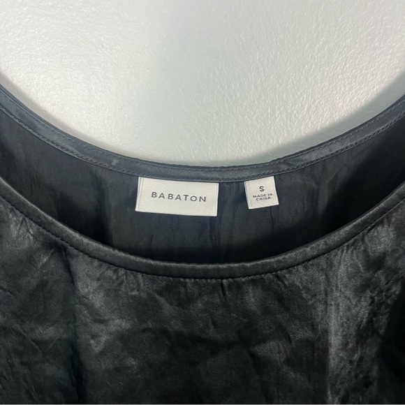 Artizia Babaton Dedicate Satin Top Satin scoopneck black size small - Picture 2 of 7